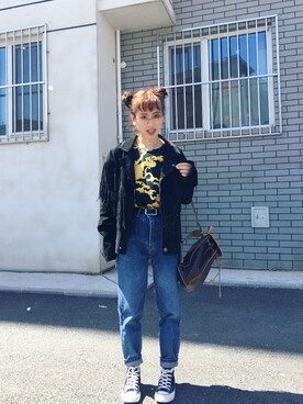 「アイテム（ブルゾン）」を使った、初九さん（レディース・155cm・30代）の春コーディネート