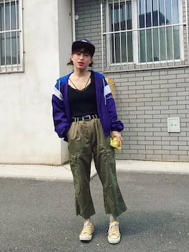 「アイテム（ブルゾン）」を使った、初九さん（レディース・155cm・30代）の春コーディネート