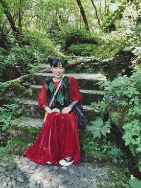 「アイテム（ブルゾン）」を使った、初九さん（レディース・155cm・30代）の夏コーディネート