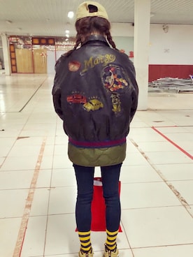 「アイテム（ブルゾン）」を使った、初九さん（レディース・155cm・30代）の冬コーディネート
