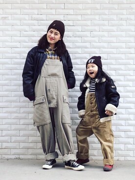 「アイテム（ブルゾン）」を使った、初九さん（レディース・155cm・30代）の冬コーディネート