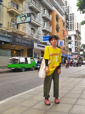 「アイテム（ブーティ）」を使った、初九さん（レディース・155cm・30代）の春コーディネート