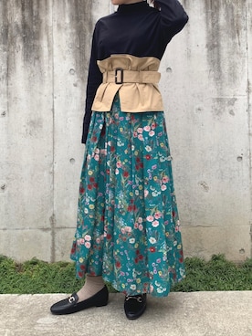 「DRWCYS」｜「アイテム（ローファー）」を使った、minamiさん（レディース・158cm）の春コーディネート