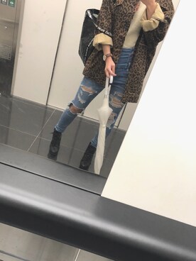 「EMODA（エモダ）のアイテム（トートバッグ）」を使った、あきさん（レディース・156cm）の秋コーディネート