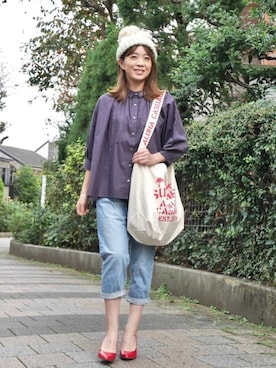 「OldSUmmer（オールドサマー）のアイテム（帽子）」を使った、OldSUmmerさん（レディース・160cm）の秋コーディネート