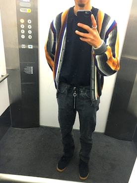 「アイテム（カーディガン/ボレロ、その他）」を使った、KEITAさん（メンズ・178cm）の冬コーディネート