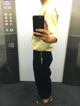 「ポケットＴシャツ」｜「アイテム（シューズ）」を使った、KEITAさん（メンズ・178cm）の夏コーディネート