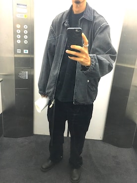 「アイテム（レインシューズ）」を使った、KEITAさん（メンズ・178cm）の秋コーディネート