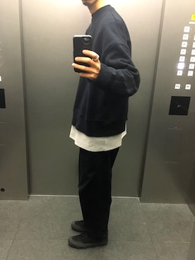 「BEAMS T（ビームスティー）のアイテム」を使った、KEITAさん（メンズ・178cm）の冬コーディネート