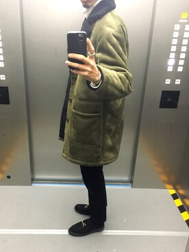 「MANEBU（マネブ）のアイテム（シューズ）」を使った、KEITAさん（メンズ・178cm）の冬コーディネート