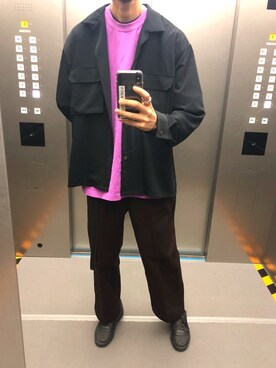 「BEN DAVIS（ベンデイビス）のアイテム（パンツ）」を使った、KEITAさん（メンズ・178cm）の春コーディネート