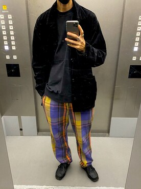 「UNUSED」｜「アイテム（ブルゾン）」を使った、KEITAさん（メンズ・178cm）の秋コーディネート