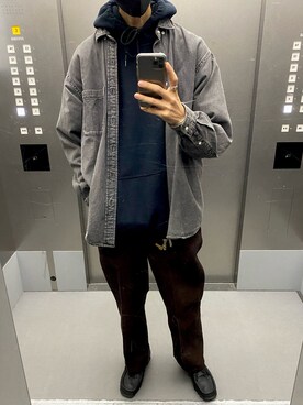 「BEAMS（ビームス）のアイテム（シャツ/ブラウス）」を使った、KEITAさん（メンズ・178cm）の秋コーディネート