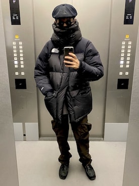 「アイテム（ハンチング/ベレー帽）」を使った、KEITAさん（メンズ・178cm）の冬コーディネート