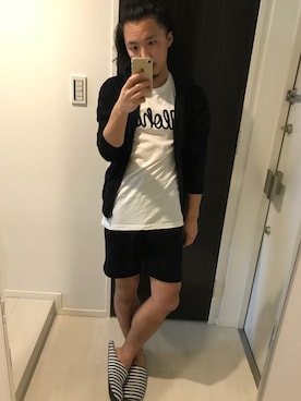 「88TEES（エイティーエイティーズ）のアイテム」を使った、はすみさん（メンズ・170cm）の春コーディネート
