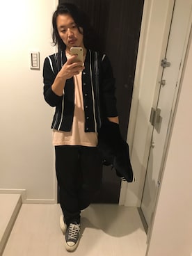 「シンプルおしゃれが好き」｜「アイテム（スタジャン）」を使った、はすみさん（メンズ・170cm）の秋コーディネート