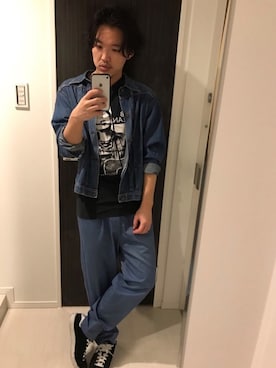 「ANGENEHM（アンゲネーム）のアイテム」を使った、はすみさん（メンズ・170cm）の春コーディネート