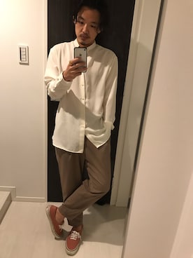 「ANGENEHM（アンゲネーム）のアイテム」を使った、はすみさん（メンズ・170cm）の夏コーディネート