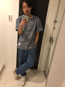 「ANGENEHM（アンゲネーム）のアイテム」を使った、はすみさん（メンズ・170cm）の夏コーディネート