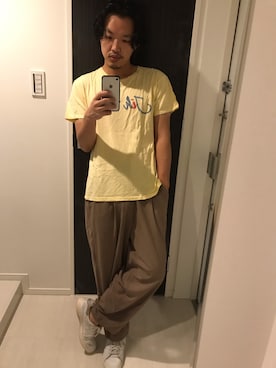 「ANGENEHM（アンゲネーム）のアイテム」を使った、はすみさん（メンズ・170cm）の夏コーディネート