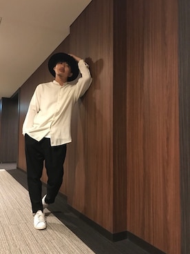 「ANGENEHM（アンゲネーム）のアイテム」を使った、はすみさん（メンズ・170cm）の秋コーディネート