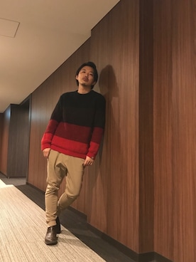 「ANGENEHM（アンゲネーム）のアイテム」を使った、はすみさん（メンズ・170cm）の冬コーディネート