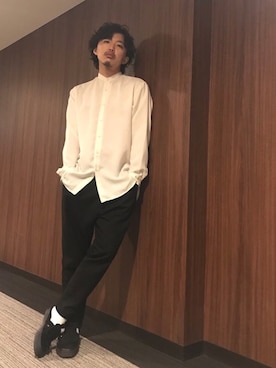 「ANGENEHM（アンゲネーム）のアイテム」を使った、はすみさん（メンズ・170cm）の春コーディネート