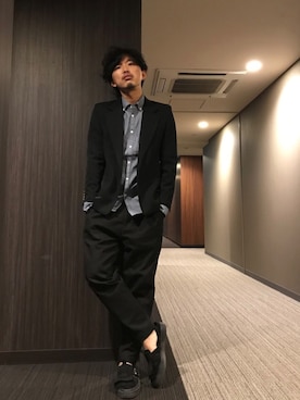 「ANGENEHM（アンゲネーム）のアイテム」を使った、はすみさん（メンズ・170cm）の春コーディネート