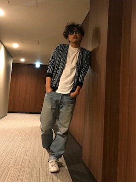 「ANGENEHM（アンゲネーム）のアイテム」を使った、はすみさん（メンズ・170cm）の春コーディネート