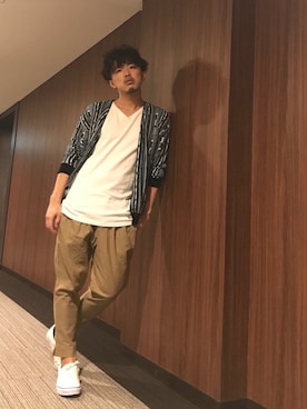 「ANGENEHM（アンゲネーム）のアイテム」を使った、はすみさん（メンズ・170cm）の春コーディネート