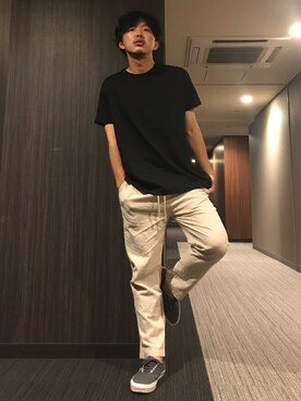 「ANGENEHM（アンゲネーム）のアイテム」を使った、はすみさん（メンズ・170cm）の夏コーディネート