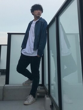 「Jih Nunc（ジーヌンク）のアイテム」を使った、はすみさん（メンズ・170cm）の秋コーディネート