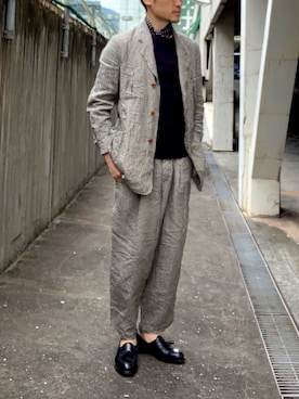 「HAVERSACK（ハバーザック）のアイテム（財布/小物）」を使った、in&さん（メンズ・175cm）の春コーディネート