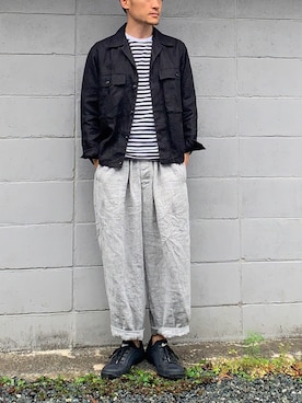 「HAVERSACK（ハバーザック）のアイテム（ジャケット/アウター）」を使った、in&さん（メンズ・175cm）の夏コーディネート