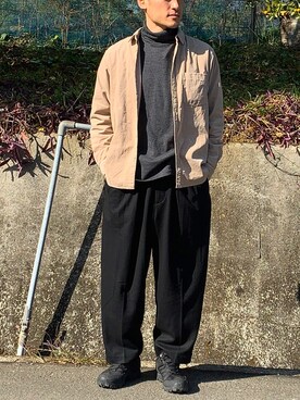 「inov-8（イノヴェイト）のアイテム（シューズ）」を使った、in&さん（メンズ・175cm）の冬コーディネート