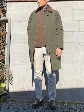 「Paraboot」｜「アイテム（ステンカラーコート）」を使った、in&さん（メンズ・175cm）の冬コーディネート