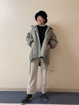 「JEANASIS（ジーナシス）のアイテム（ダウンジャケット/コート）」を使った、ノン(HARE)さん（レディース・171cm）の冬コーディネート