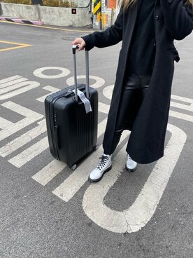 「ZARA（ザラ）のアイテム（パンツ、ブラック系）」を使った、#HARUNAさん（レディース・158cm）の春コーディネート