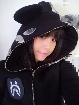 「A BATHING APE（アベイシングエイプ）のアイテム（ジャケット/アウター）」を使った、pandababy小师妹さん（レディース・158cm）の春コーディネート