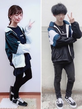 「ナイロンパーカー」｜「アイテム（その他）」を使った、なおちゃん🇰🇷低身長さん（メンズ・162cm）の春コーディネート