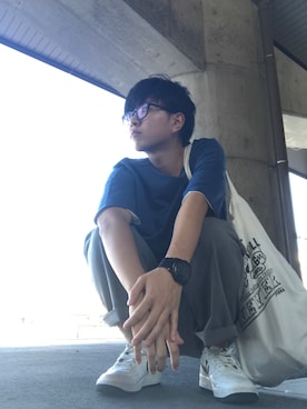 「NIKE（ナイキ）のNIKE/ナイキ グランドテラス 654495（スニーカー）」を使った、えーちゃんさん（メンズ・160cm）の秋コーディネート