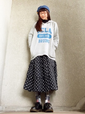 「North Object（ノースオブジェクト）のアイテム（帽子）」を使った、1000birdさん（レディース・156cm）の冬コーディネート