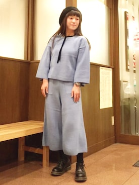 「Dr. Martens（ドクターマーチン）のDr.Martens (ドクターマーチン)/1461 3EYE GIBSON SHOES（その他シューズ）」を使った、1000birdさん（レディース・156cm）の冬コーディネート