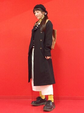 「Dr. Martens（ドクターマーチン）のDr.Martens (ドクターマーチン)/1461 3EYE GIBSON SHOES（その他シューズ）」を使った、1000birdさん（レディース・156cm）の春コーディネート