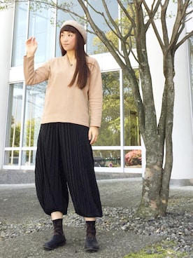 「ナチュラルスタイル」｜「アイテム（キャップ）」を使った、1000birdさん（レディース・156cm）の春コーディネート