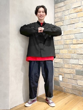 ふじもんさん（メンズ・177cm）の春コーディネート