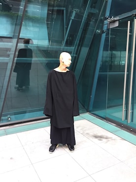 「RICK OWENS」｜「アイテム（スカート）」を使った、田中ショヲタさん（メンズ・165cm）の夏コーディネート