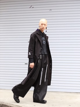 「DEPRESSION（-）のアイテム」を使った、田中ショヲタさん（メンズ・165cm）の秋コーディネート