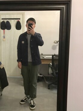 「Carhartt（カーハート）のアイテム（ナイロンジャケット）」を使った、_naviさん（メンズ・168cm）の秋コーディネート