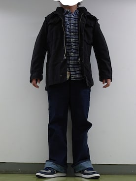 「ALPHA（アルファ）のアイテム（その他アウター）」を使った、yosさん（メンズ・177cm）の冬コーディネート